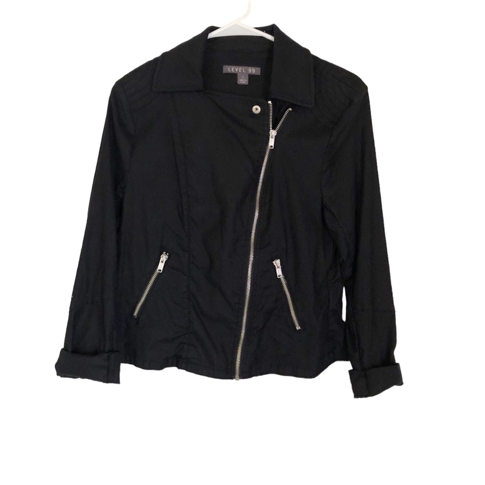 Level 99 Black Moto Style Jacket